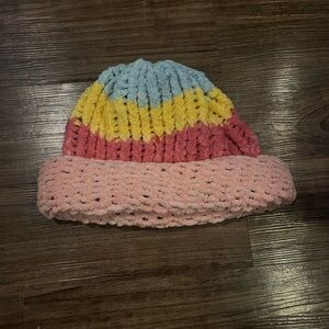 Women's Pastel Striped Beanie